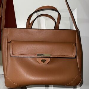 Calvin Klein Brown Leather Satchel